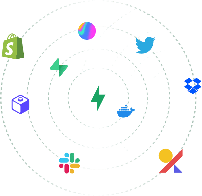 A circular screen with different icons